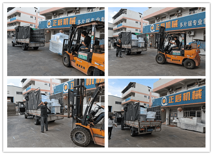 2020年&nbsp;8月發(fā)往廣東省佛山市--ZQ80型方木多片鋸、自動磨齒機(jī)