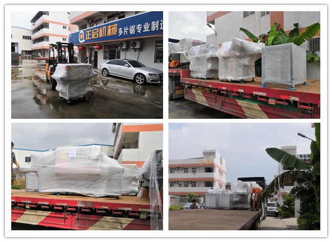 2018年8月發(fā)往貴州省黔東南州--原木多片鋸、清邊機(jī)、小型方