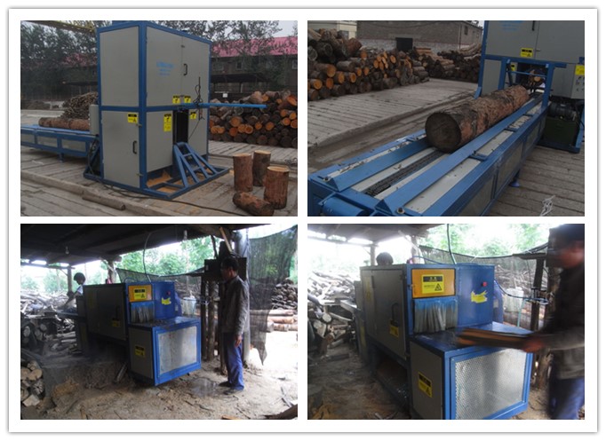 山西長治--原木截斷機、原木多片鋸工作圖